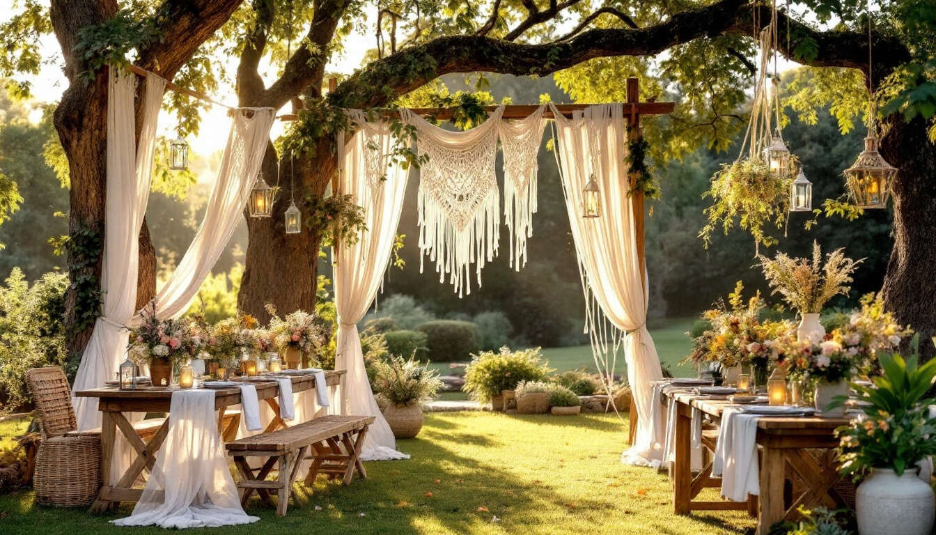 Indispensables déco pour un mariage bohème