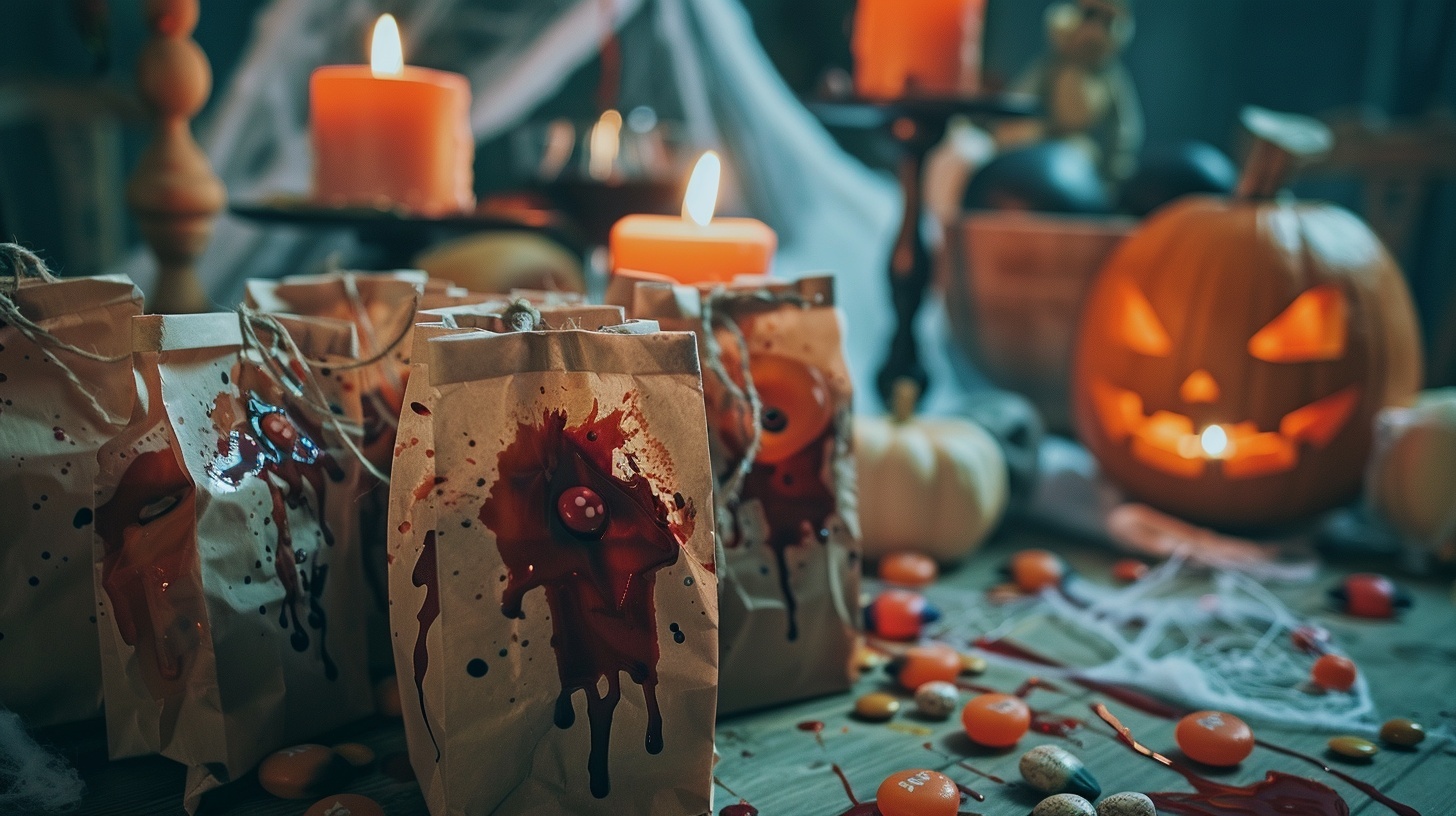 sachets de bonbons ensanglantés Halloween