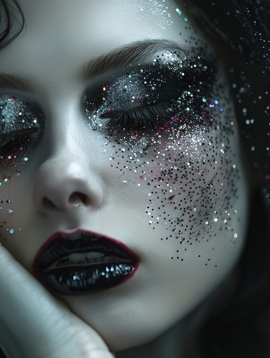 Le maquillage à strass, la star des looks Halloween cette année !