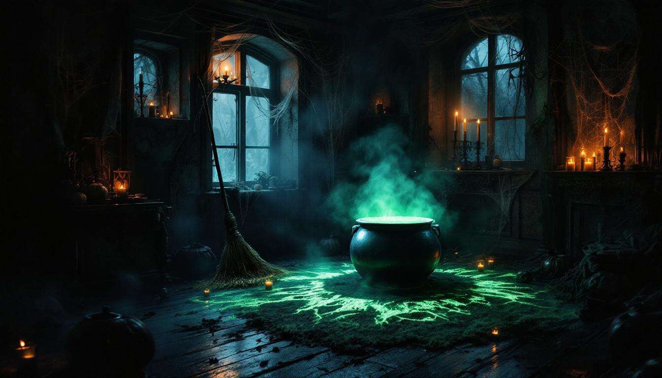 Idée déco Halloween : ambiance sorcière sinistre